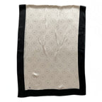 SERAY Seidenschal 180/65 schwarz/creme