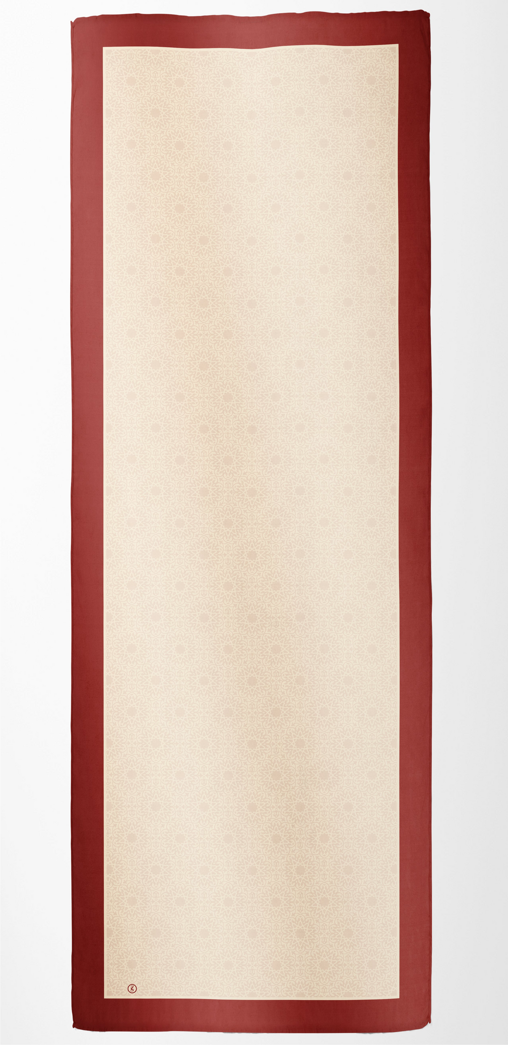 SERAY Seidenschal 180/65 braunrot/creme