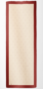 SERAY Seidenschal 180/65 braunrot/creme