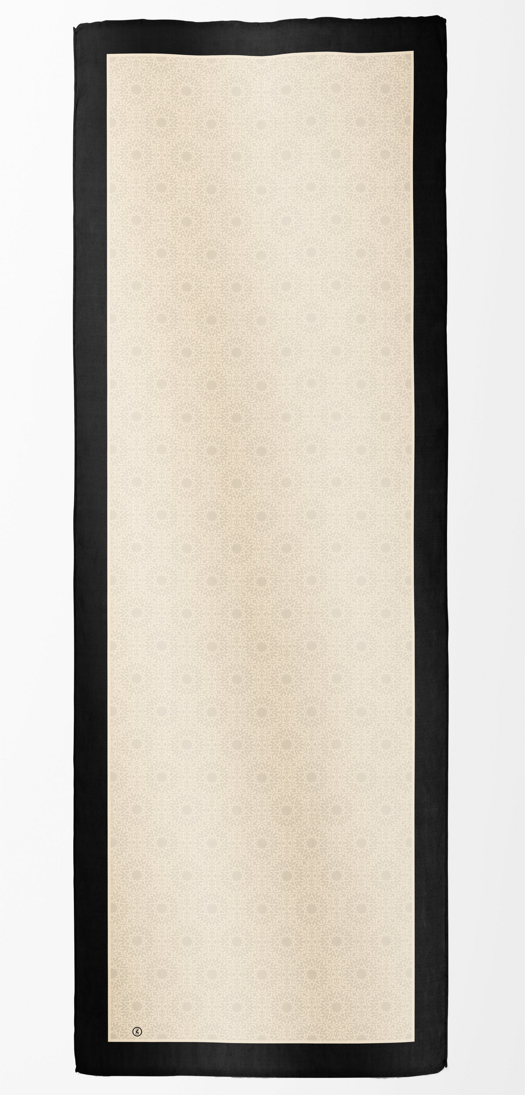SERAY Seidenschal 180/65 schwarz/creme