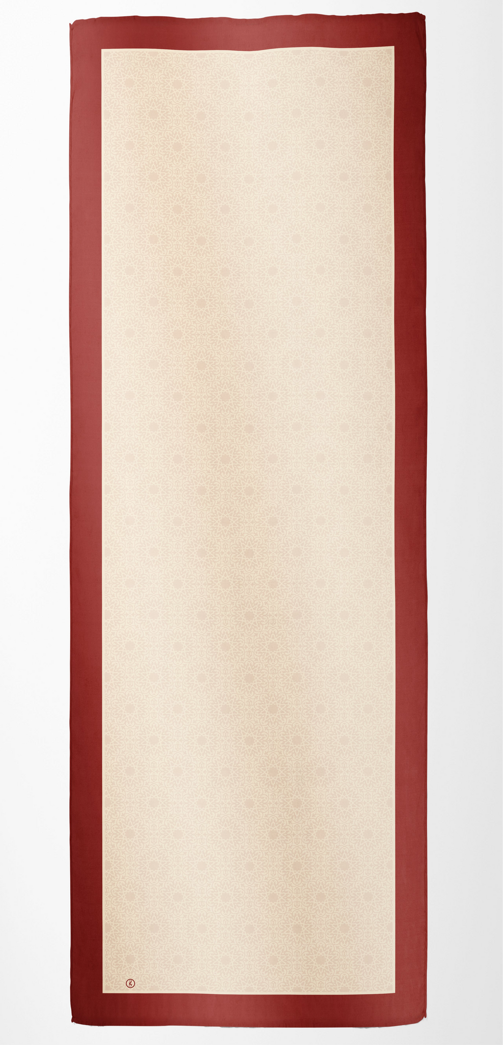 SERAY Seidenschal 180/65 rot/creme