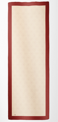 SERAY silk satin scarf 180/65 red/pearl white
