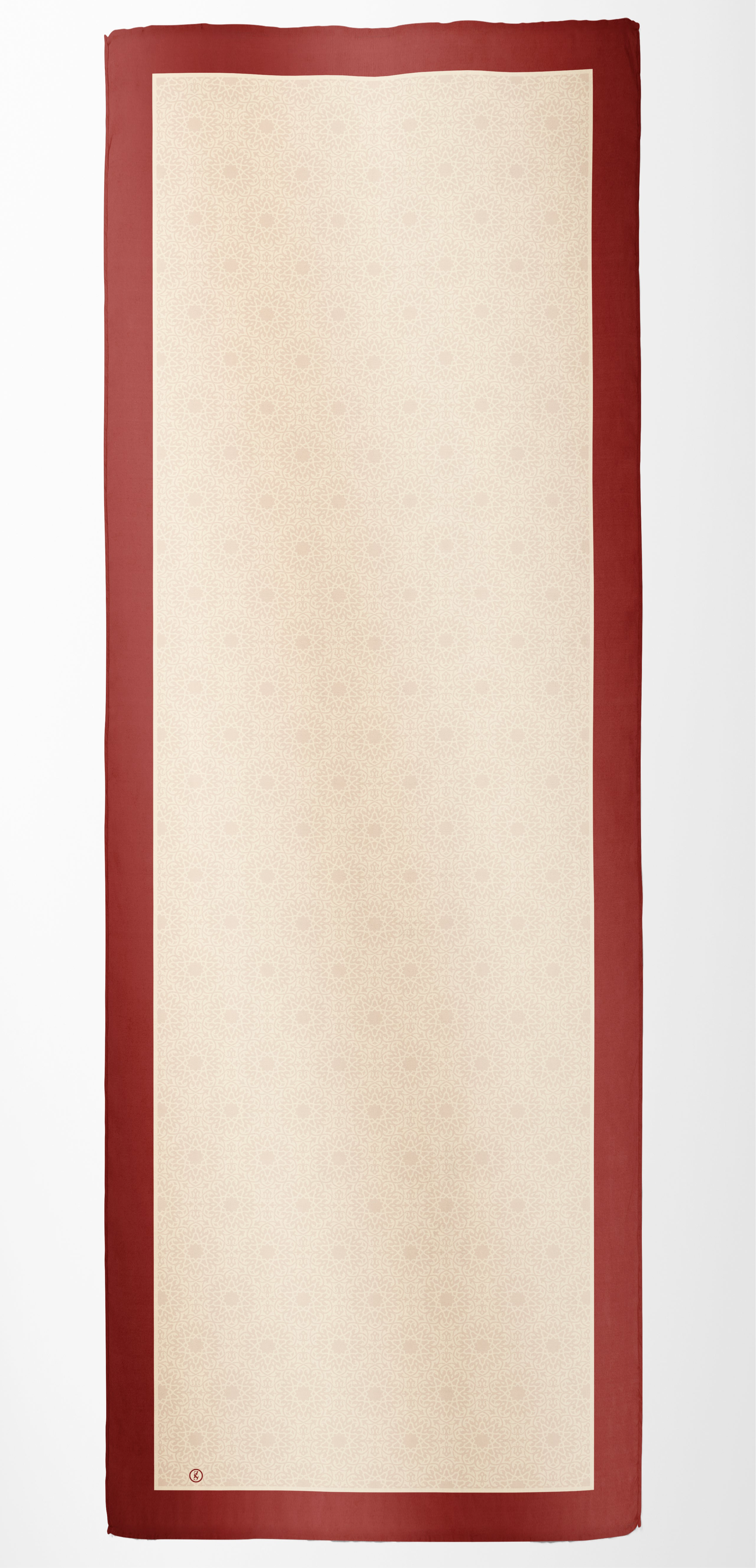 SERAY Seidenschal 180/65 rot/creme