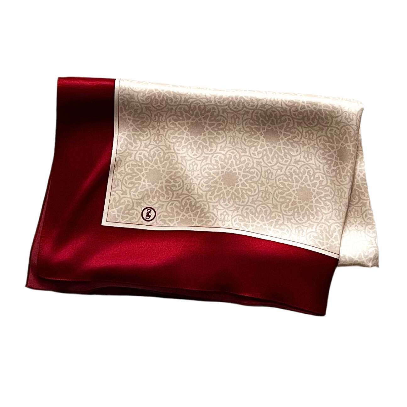 SERAY Seidenschal 180/65 rot/creme