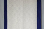 Tuch Seidensatin SERAY 180/65 blau/perlweiß - ZESA-SILK