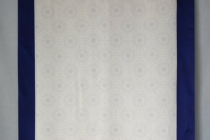 Tuch Seidensatin SERAY 180/65 blau/perlweiß - ZESA-SILK