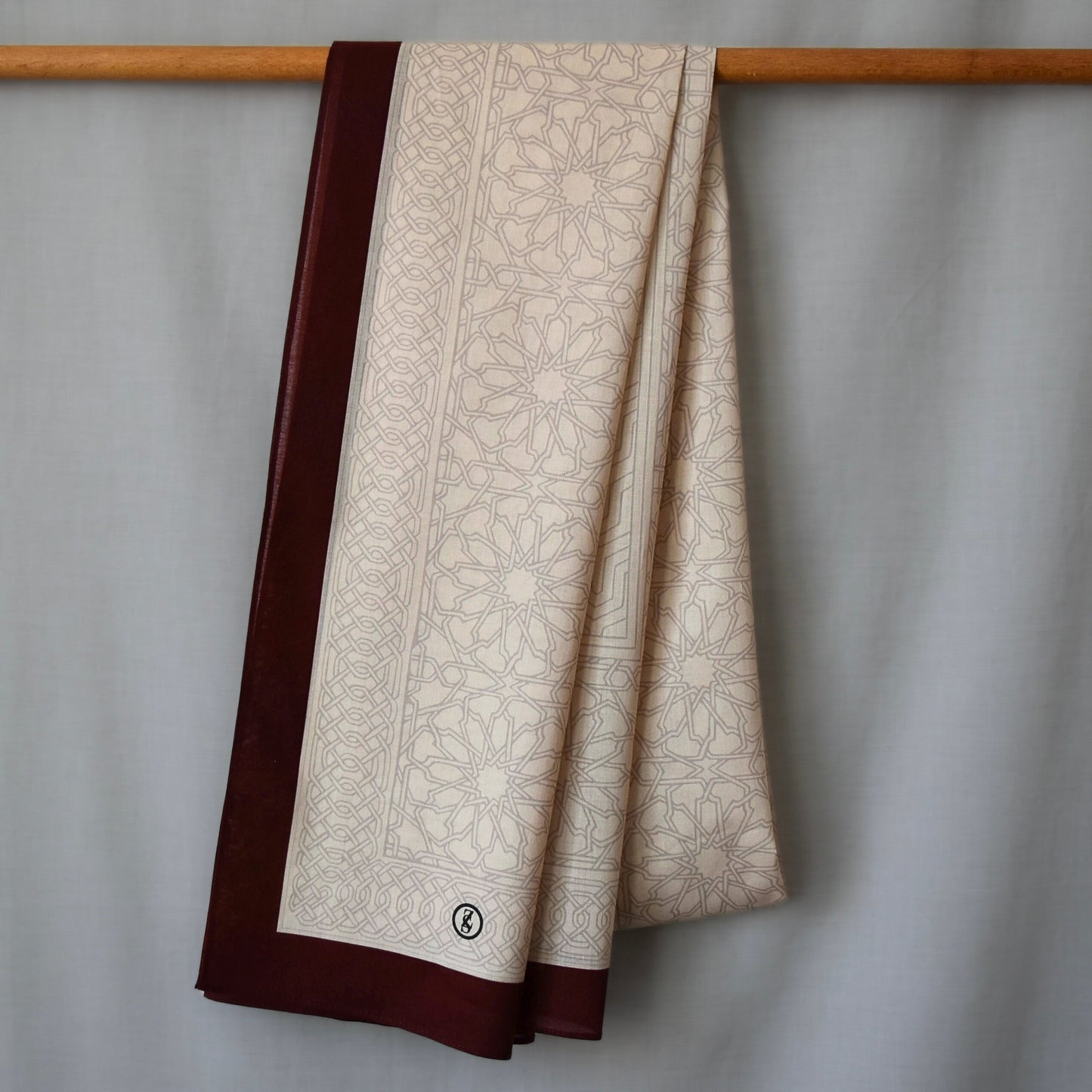 Tuch Baumwolle AUTUMN 180/65 braun/perlweiß - ZESA-SILK