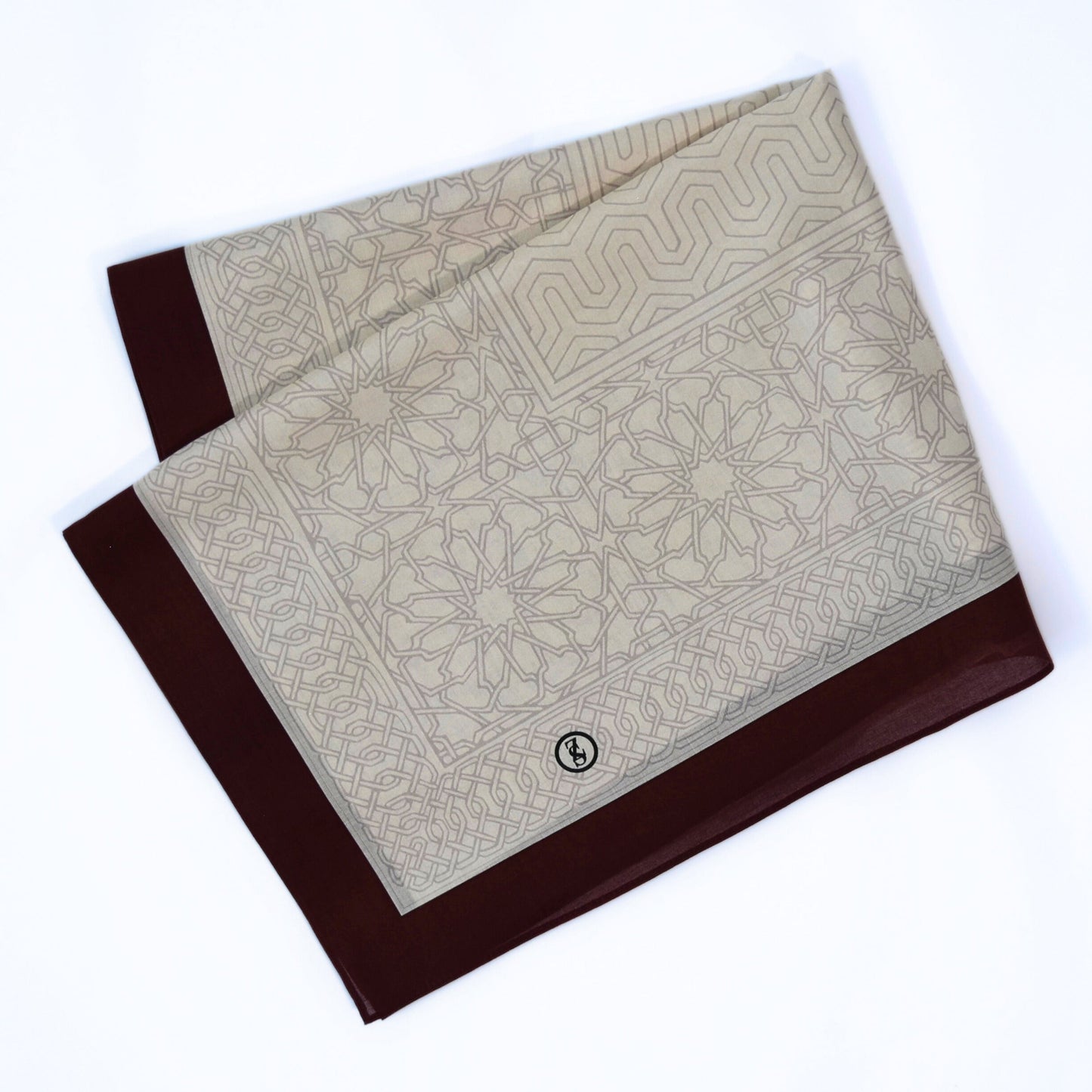 Tuch Baumwolle AUTUMN 180/65 braun/perlweiß - ZESA-SILK