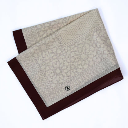 Tuch Baumwolle AUTUMN 180/65 braun/perlweiß - ZESA-SILK