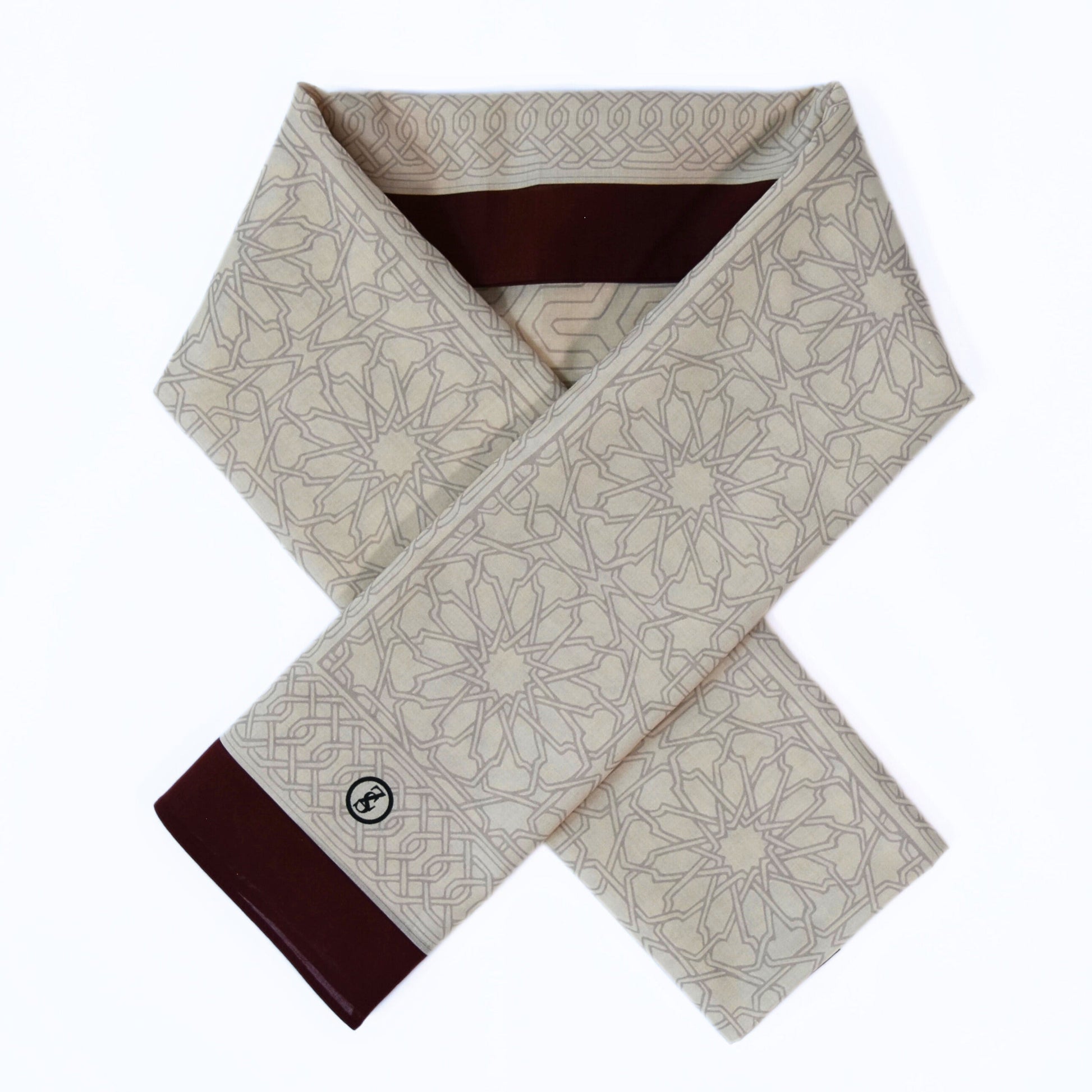 Tuch Baumwolle AUTUMN 180/65 braun/perlweiß - ZESA-SILK