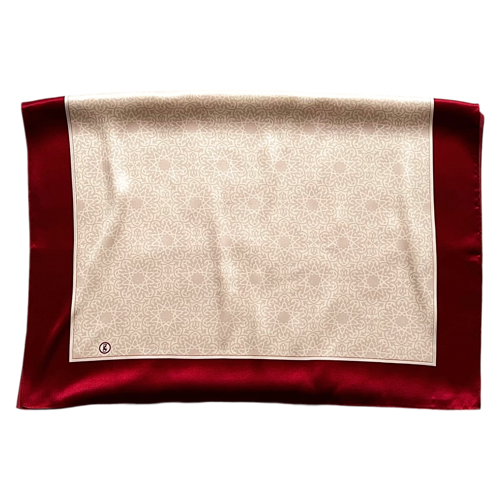 SERAY Seidenschal 180/65 rot/creme