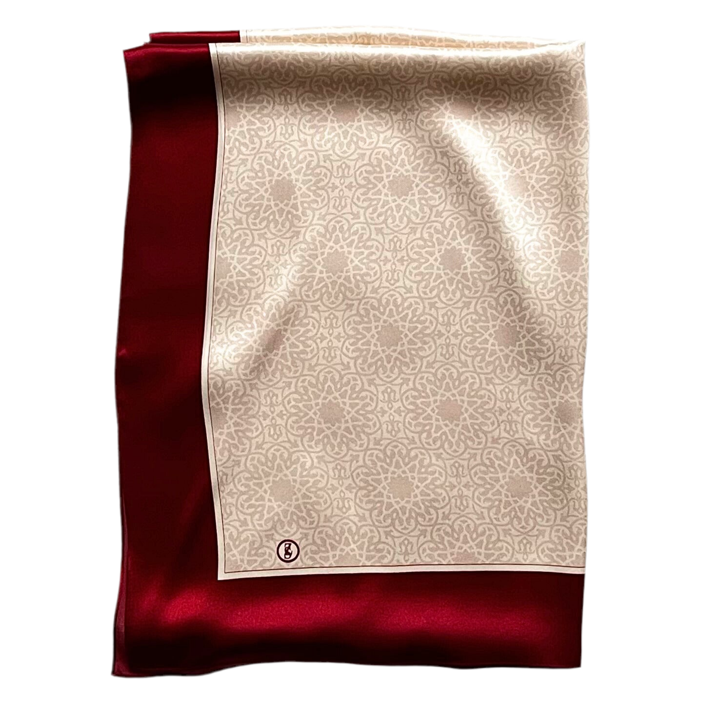 SERAY Seidenschal 180/65 rot/creme