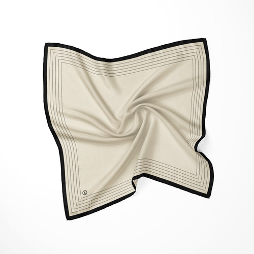 Elegantes Seidentuch mit schwarzem Rand