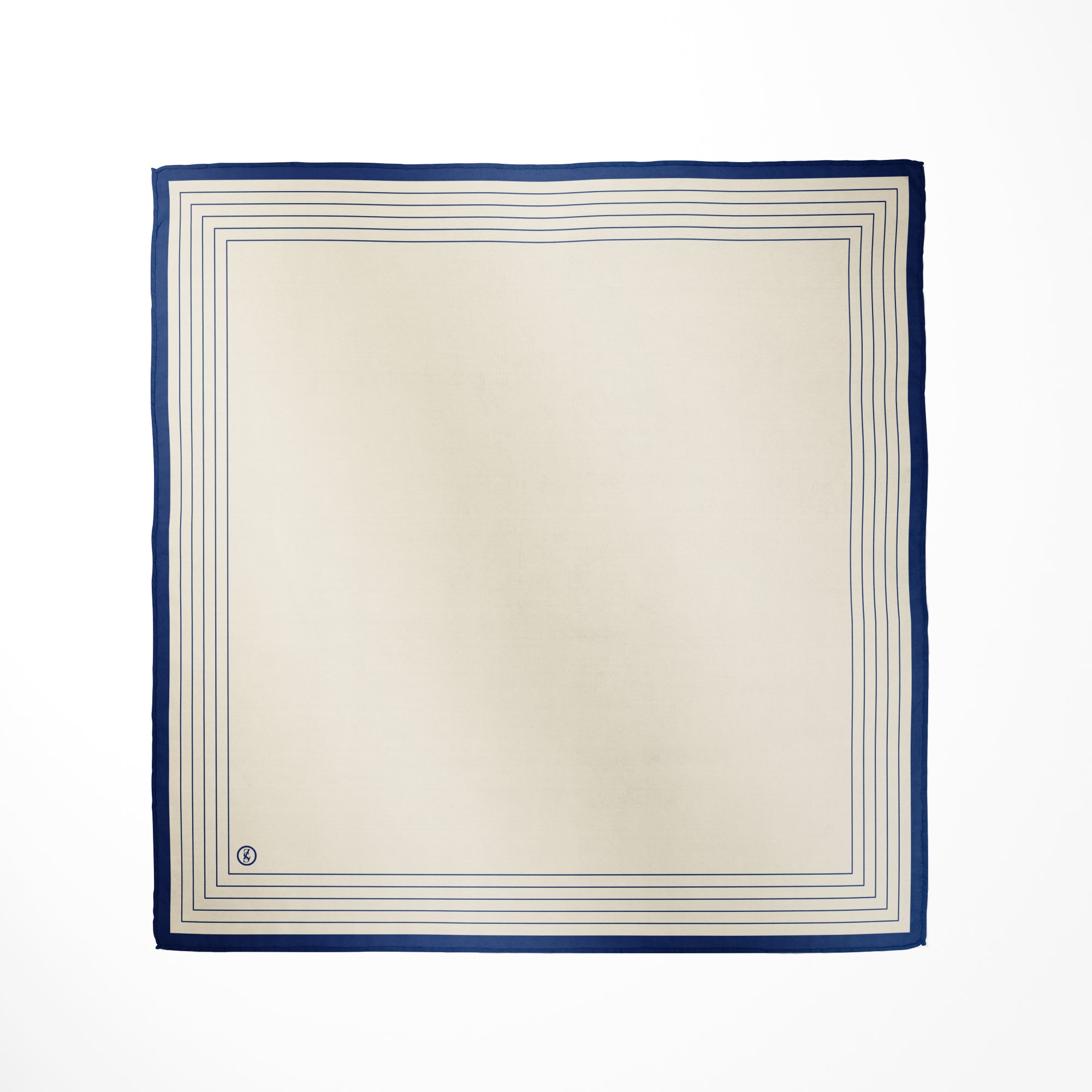 Elegantes Seidentuch in blau weiß/ creme