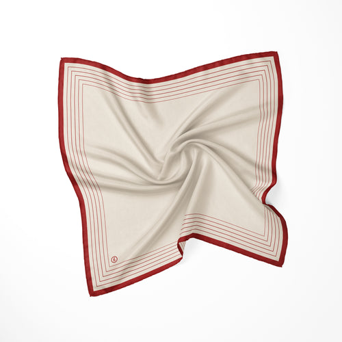 Luftiges Tuch in rot-creme Farbe