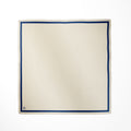 Tuch Seidensatin SQUARE 65/65 blau/perlweiß - ZESA-SILK