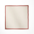 Tuch Seidensatin SQUARE 65/65 rot/perlweiß - ZESA-SILK