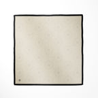 Tuch Seidensatin ORNAMENTAL GRACE 65/65 schwarz/perlweiß - ZESA-SILK