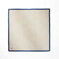 Tuch Seidensatin ORNAMENTAL GRACE 65/65 blau/perlweiß - ZESA-SILK
