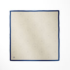 Tuch Seidensatin ORNAMENTAL GRACE 65/65 blau/perlweiß - ZESA-SILK