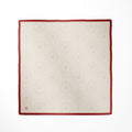 Tuch Seidensatin ORNAMENTAL GRACE 65/65 rot/perlweiß - ZESA-SILK