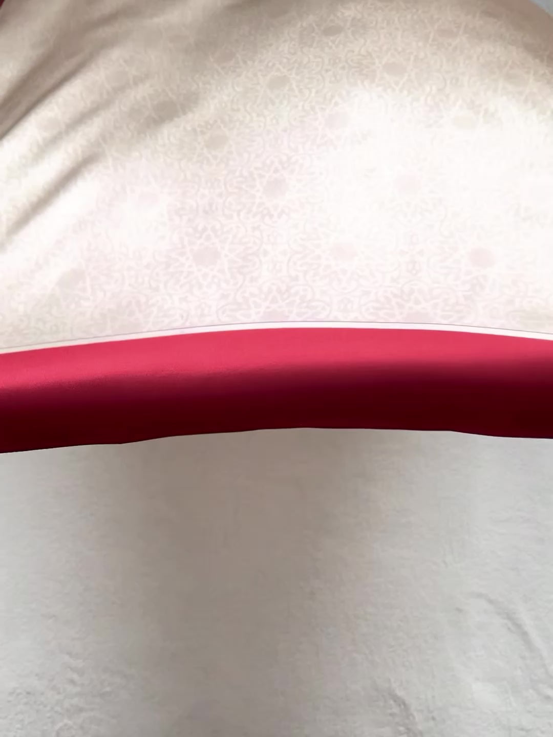 SERAY Seidenschal 180/65 rot/creme